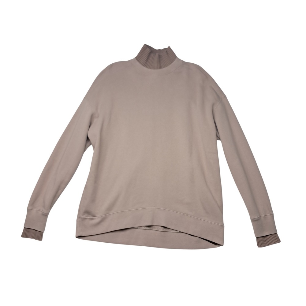 Reiss Robyn Tunic Sweater Women's Large Tan Neutral Comfy‎ High Neck Pullover